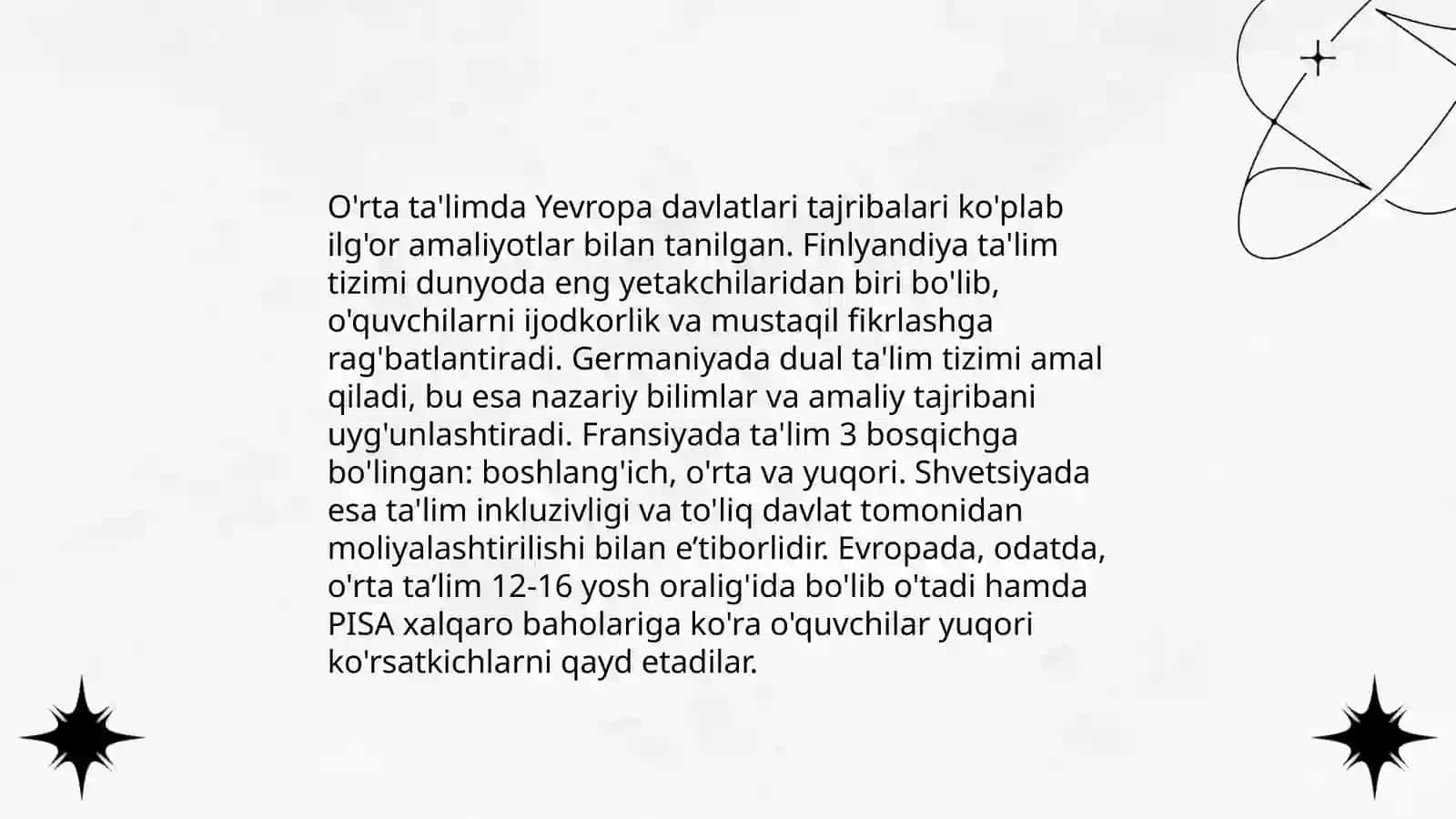 Yevropa davlatlari ta’lim tarbiya tizimi va ularning kompravistik tahlili 4