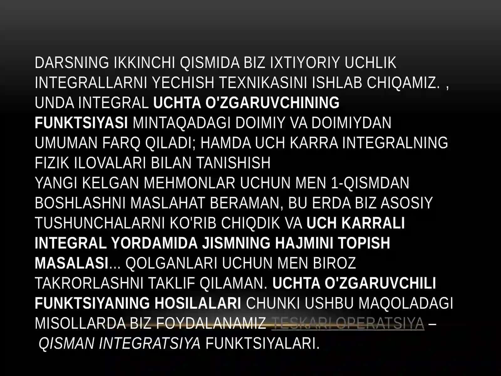 Nizomiy nomidagi TDPU101- FA kechki guruh talabasi Raximova Nozimaning Matematik analiz fanida 4