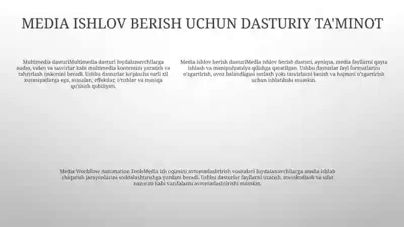 Media Matnni Yaratish Va Qayta Ishlashning Dasturiy Vositalar 4