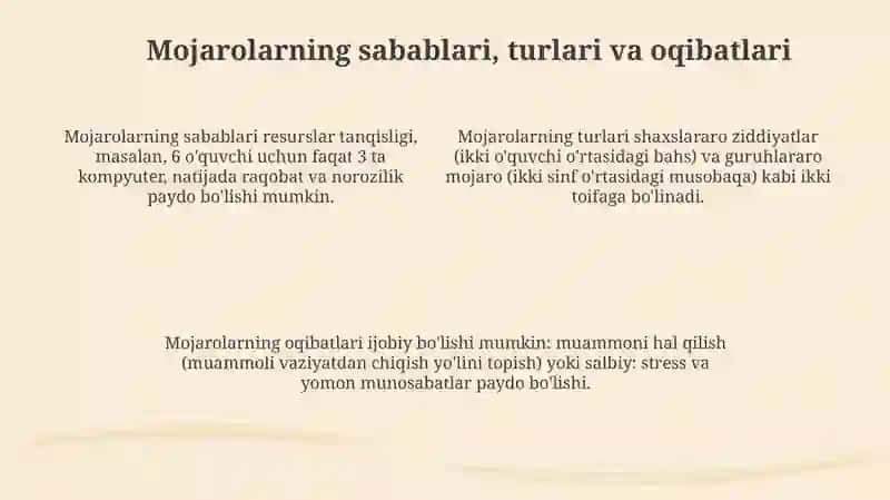 Mojarolarni boshqarish pedagogikasi 4
