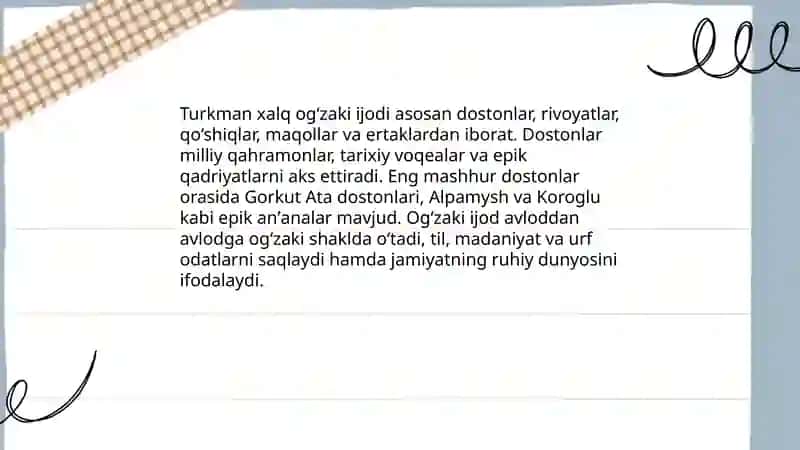 Turkman adabiyoti haqida malumot 4