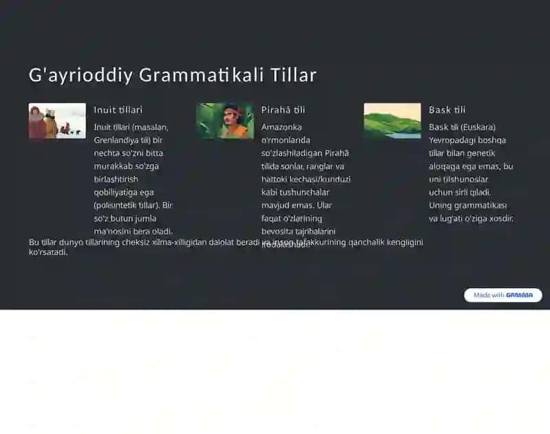 Dunyo Tillari: Qiziqarli Ma'lumotlar va Sir-sinoatlar 4