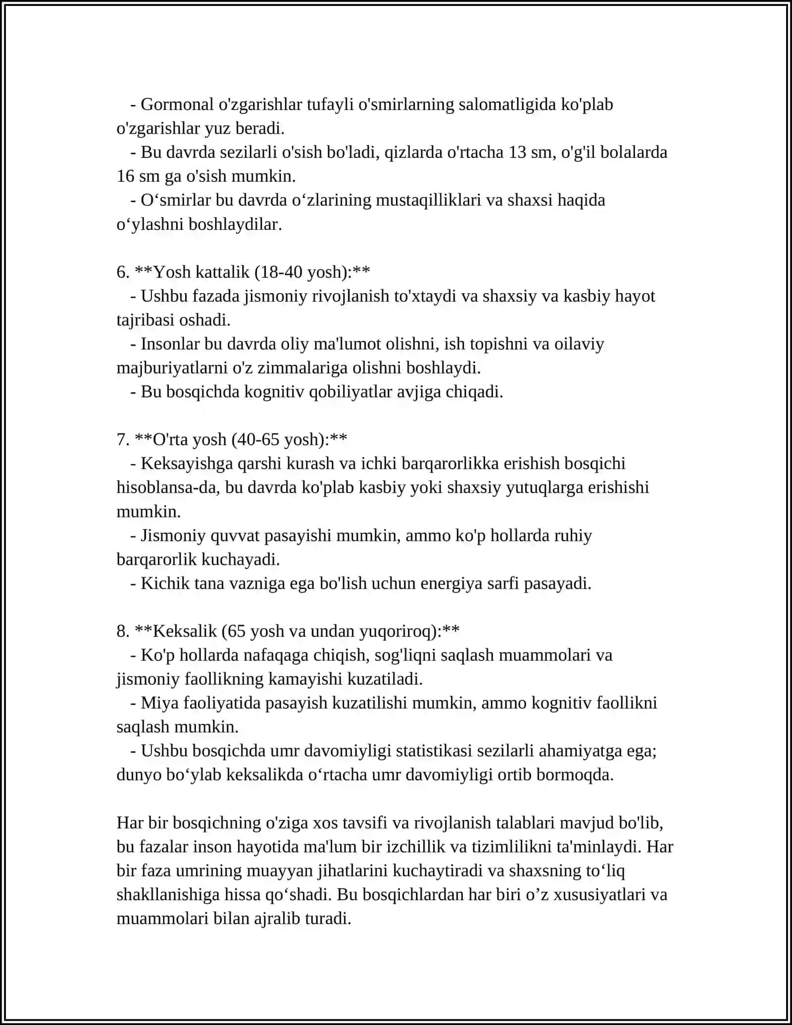 RIVOJLANISHNING YOSHGA VA INDIVIDUAL XUSUSIYATLARIGA OID TADQIQOTLAR TAHLILI 4