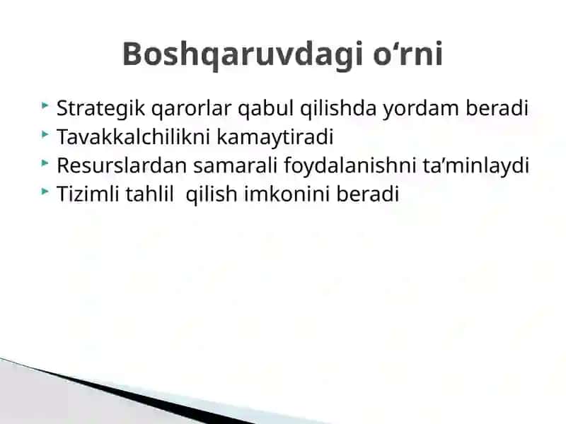 Ekspert tizimlarini boshqaruvdagi o‘rni va ularni iqtisodiyot tarmoqlarida qo‘llash 4