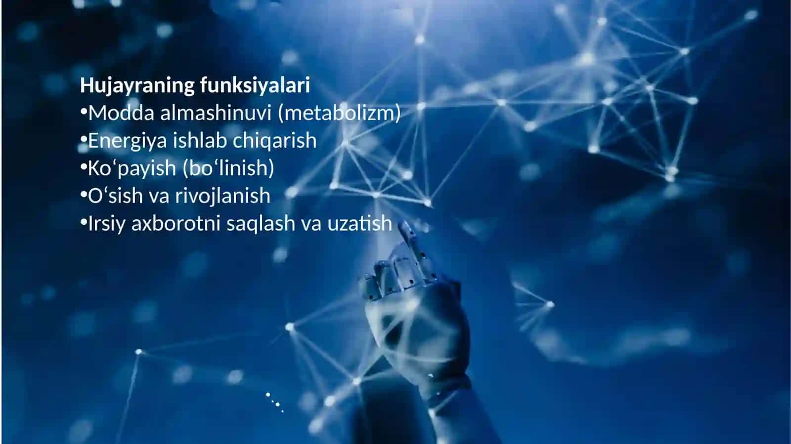 Biologiya hujayra, to`qima haqida ma`lumot 4