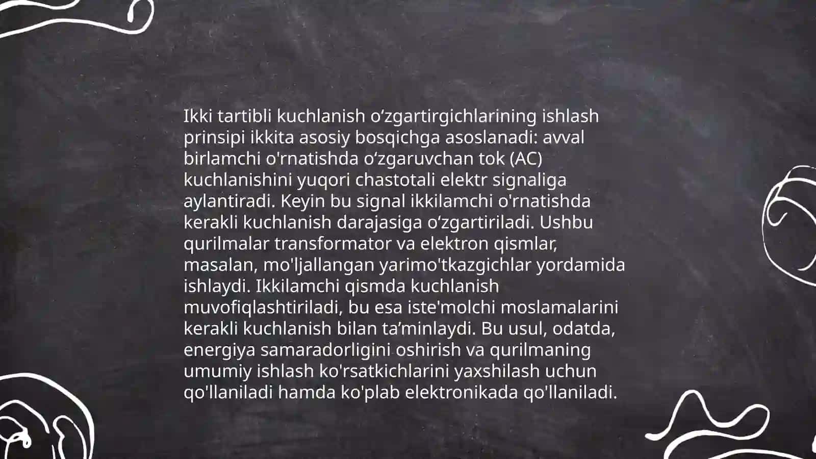 Ikki tartibli kuchlanish oʻzgartirgichlari 4