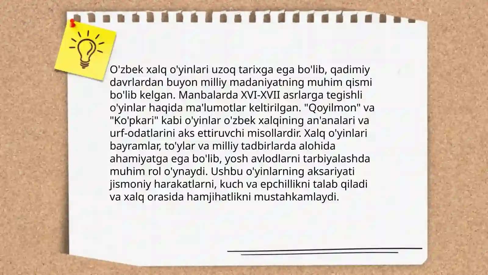 Xalq o'yinlari va o'yin turlari va asboblari 4