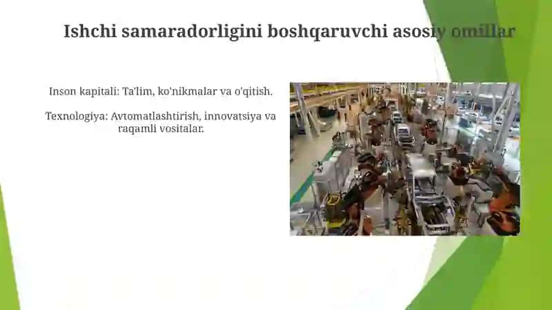 Mehnat unumdorligi - iqtisodiy o'sish omili sifatida 4