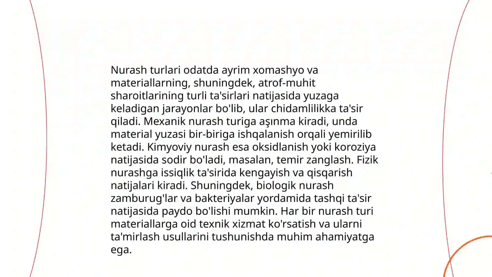 Tuproq hosil qiluvchi gʻovaksimon nurash mahsulotlari 4