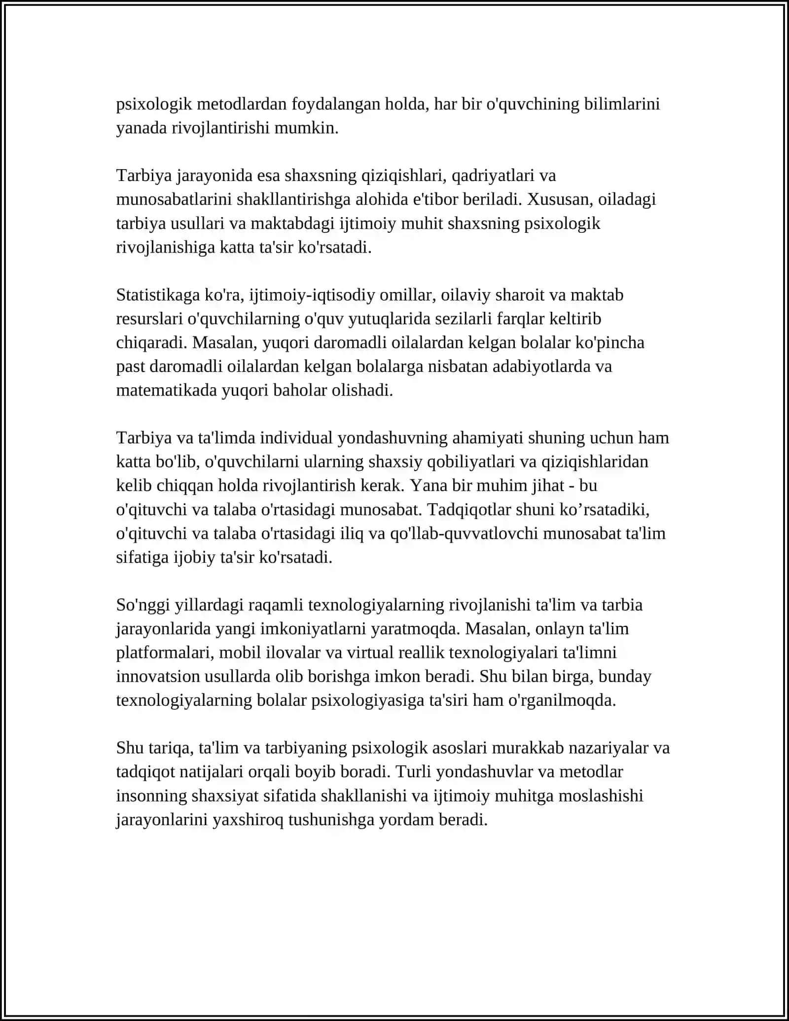 Ta'lim va tarbiyaning psixologik asoslari 4
