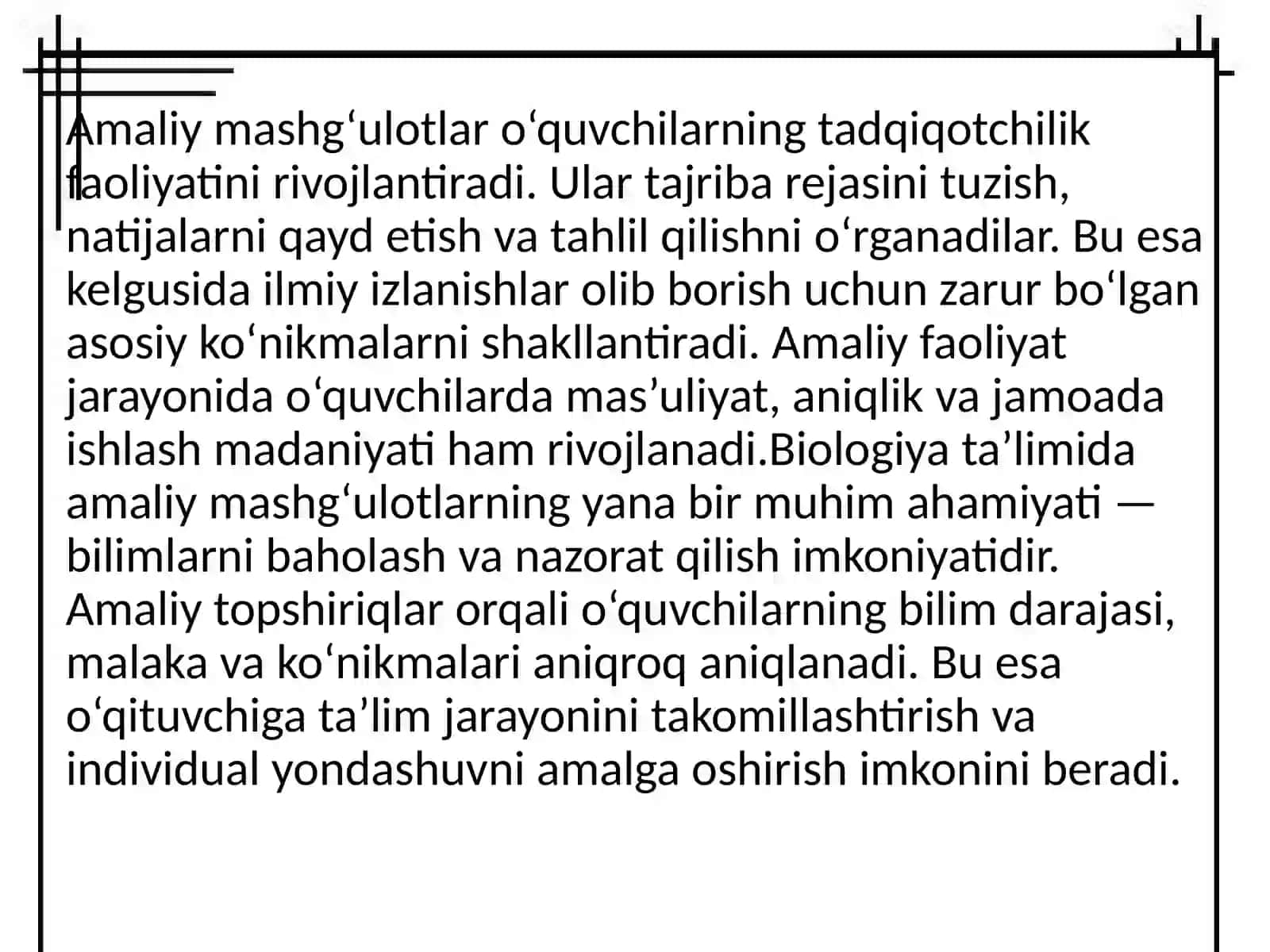 Biologiya Kafedrasi Amaliy Mashg'ulotlar 4