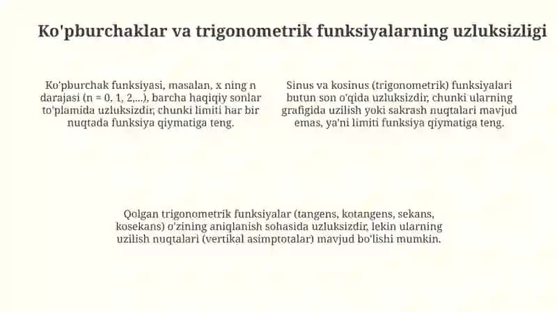Elementar funksiyaning uzluksizligi 4