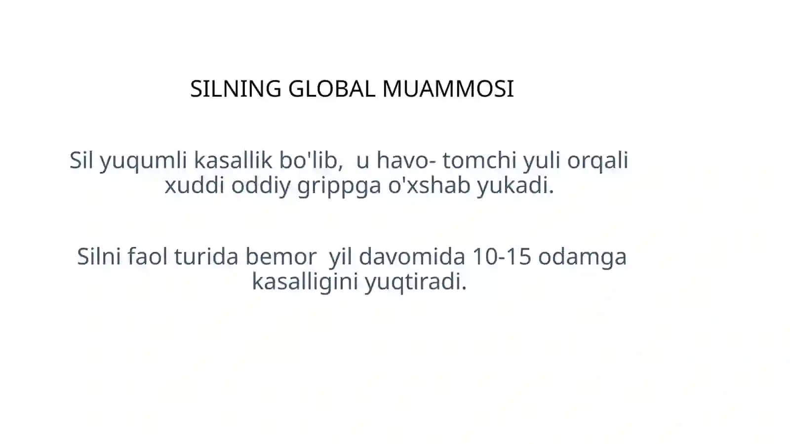 Tuberkulezo'zinima?Tuberkulez(sil-so'nish) 4