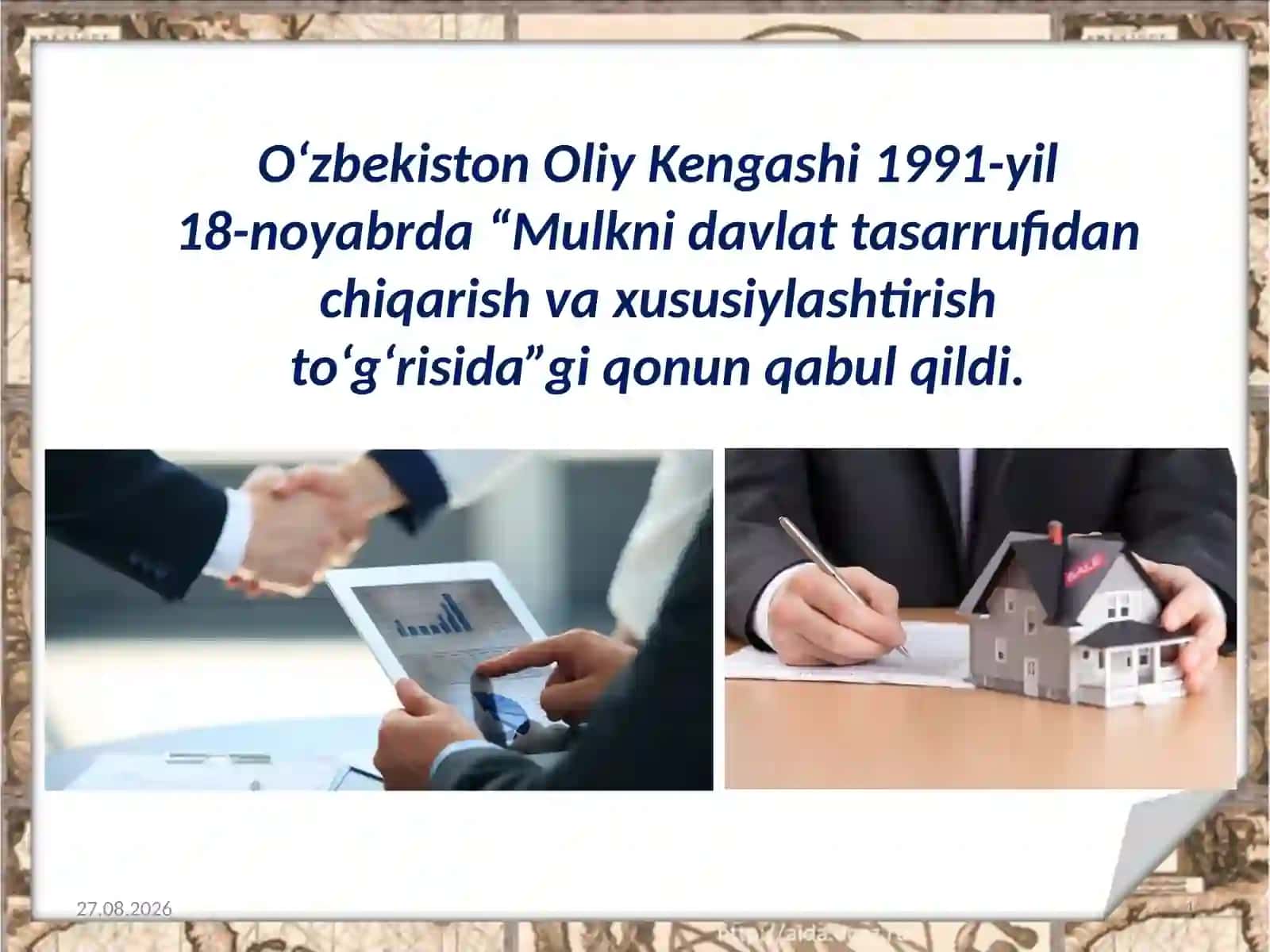 O‘zbek modelining ishlab chiqilishi.Iqtisodiy islohotlarning boshlanishi 4