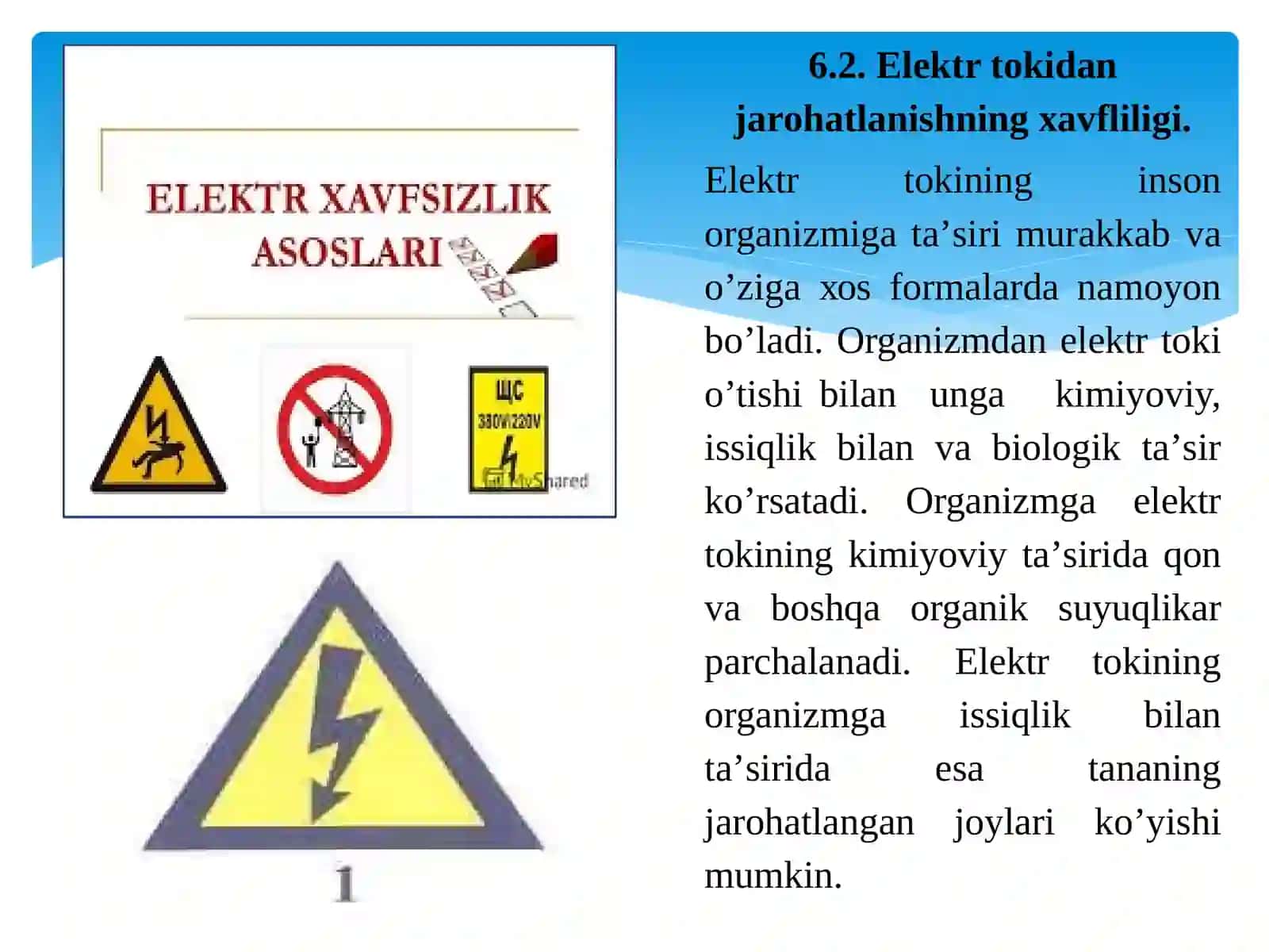 Ishlab chiqarishda elektrxavfsizlik asoslari 4