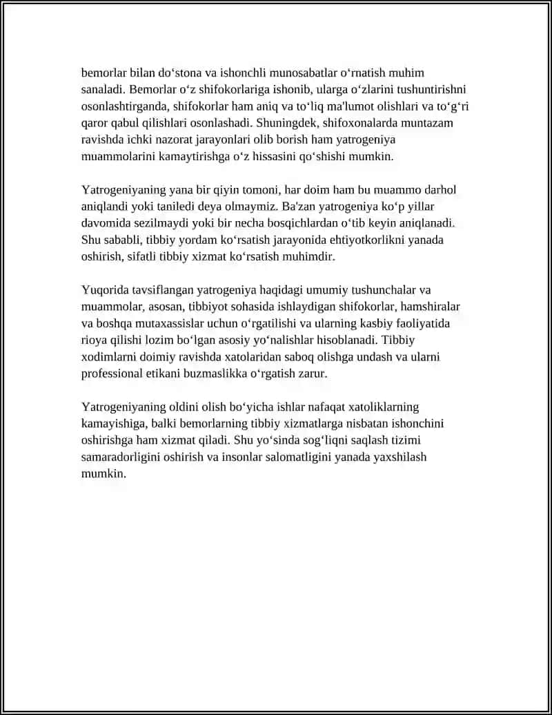 YATROGENIYA HAQIDA TUSHUNCHA YATROGENIYA MUOMMOLARI EVTANAZIYA MUOMMOLARI 4