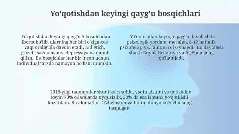 Yoqotishdan keyingi kechinmalar 4