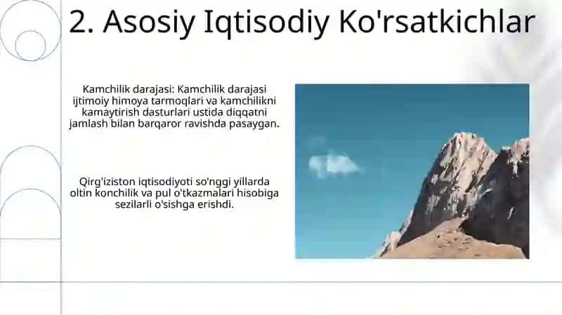 Qirg'iziston respublikasiga iqtisodiy tavsif 4