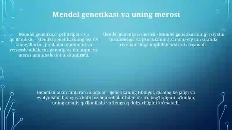 Genetika Fanini Tarixi Va Boshqa Fanlar Bilan Õzaro Aloqasi 4