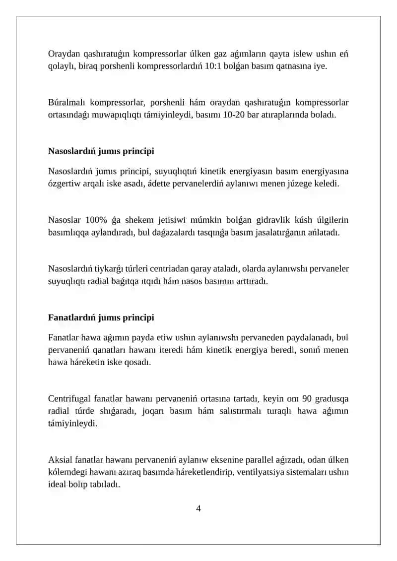 Nasos, ventilyator va kompressorlar xaqida asosiy tushuncha 4