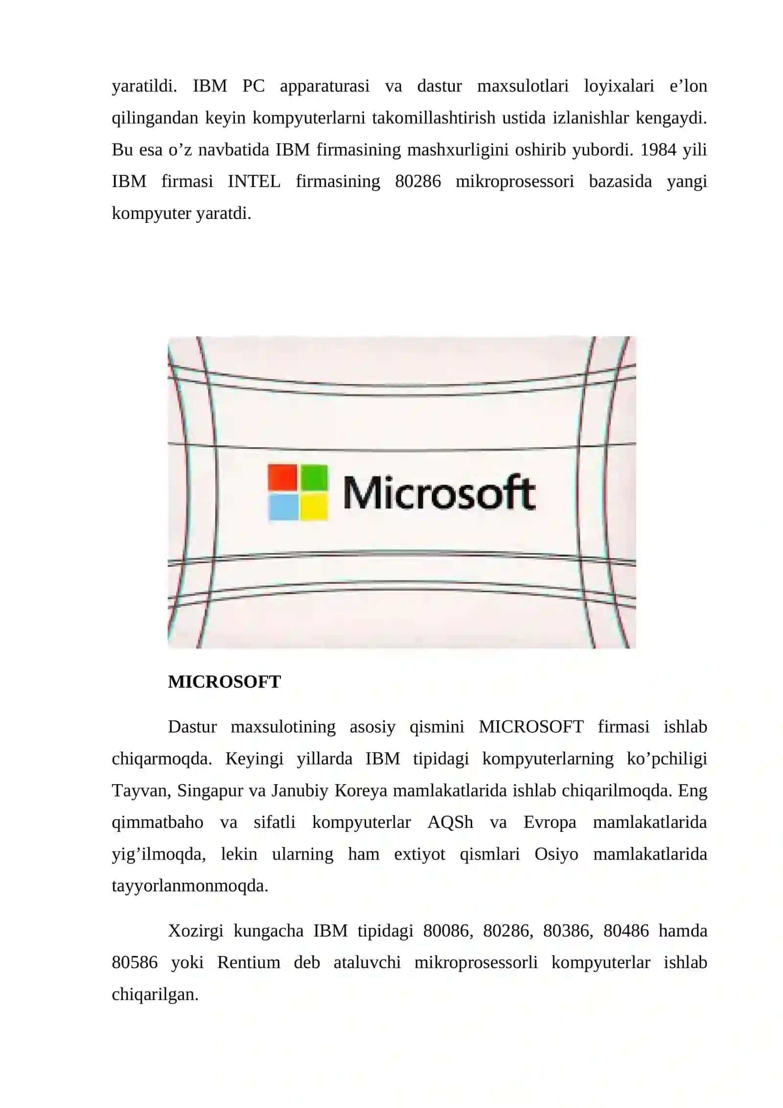 Hisoblash texnikasining rivojlanish tarixi 4