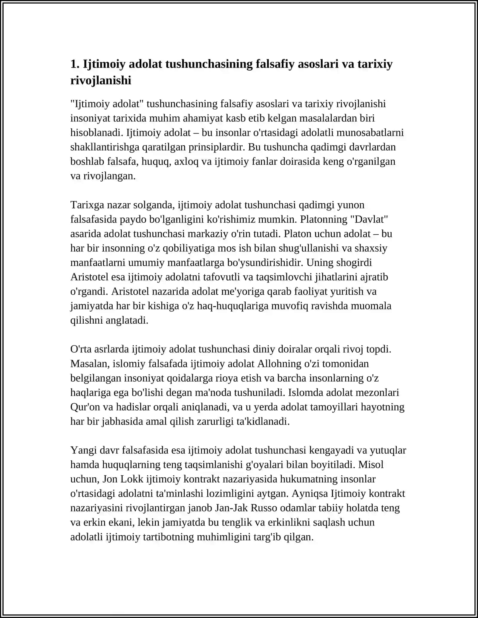 Ijtimoiy adolat, tenglik va inson qadr-qimmati tushunchalarining falsafiy asoslari 4