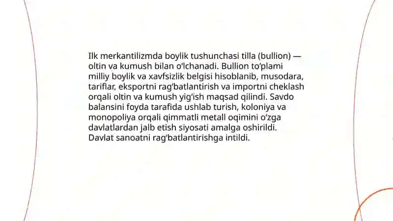 Ilk merkantilizm taʼlimoti va uning namoyondalari 4