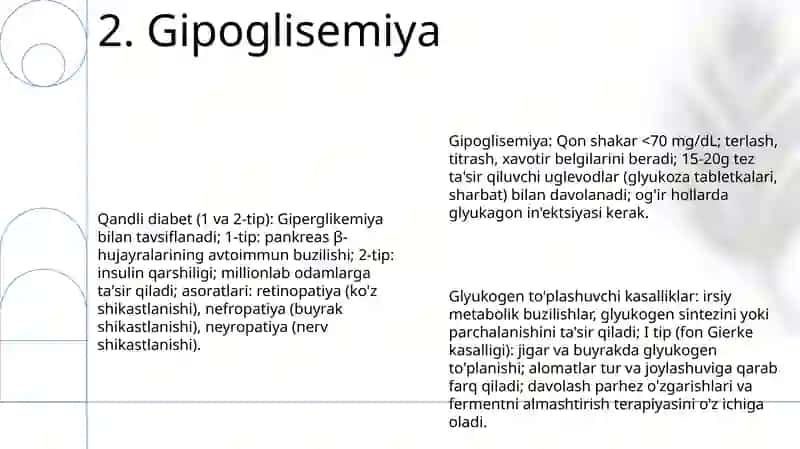 Uglevodlar almashinuvi boshqarilishining buzilishlari 4