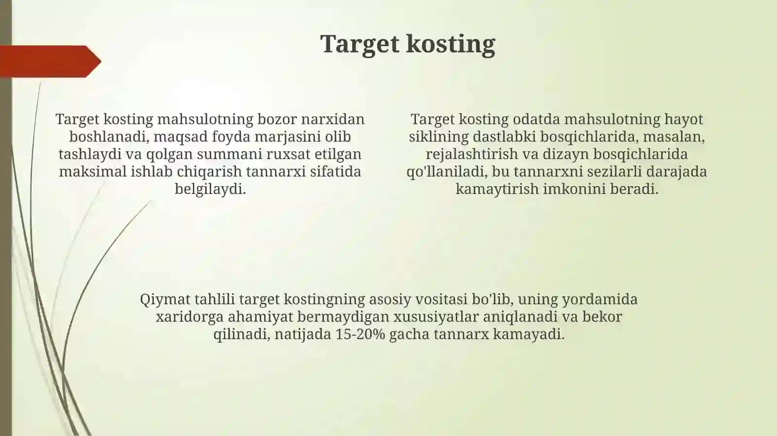 Zamonaviy sharoitda xarajatlarni hisobga olish usullari 4