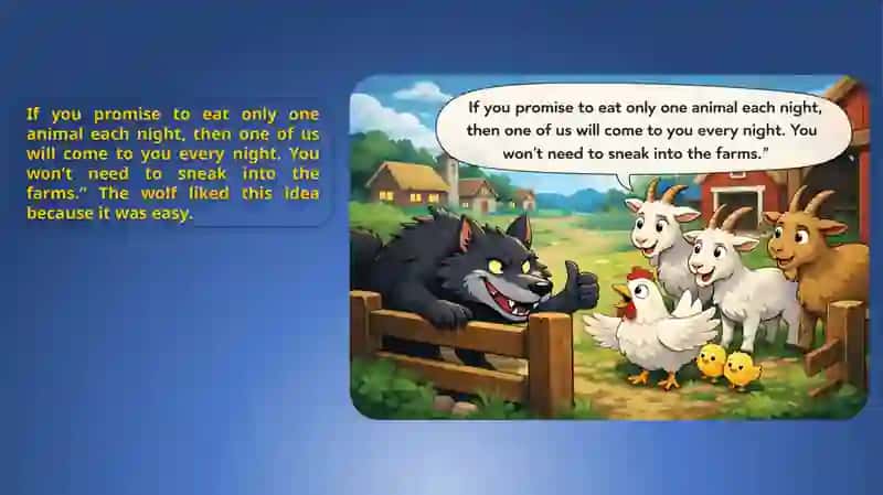 Ochko‘z bo‘ri va hayvonlar. The Greedy Wolf and the Animals 4