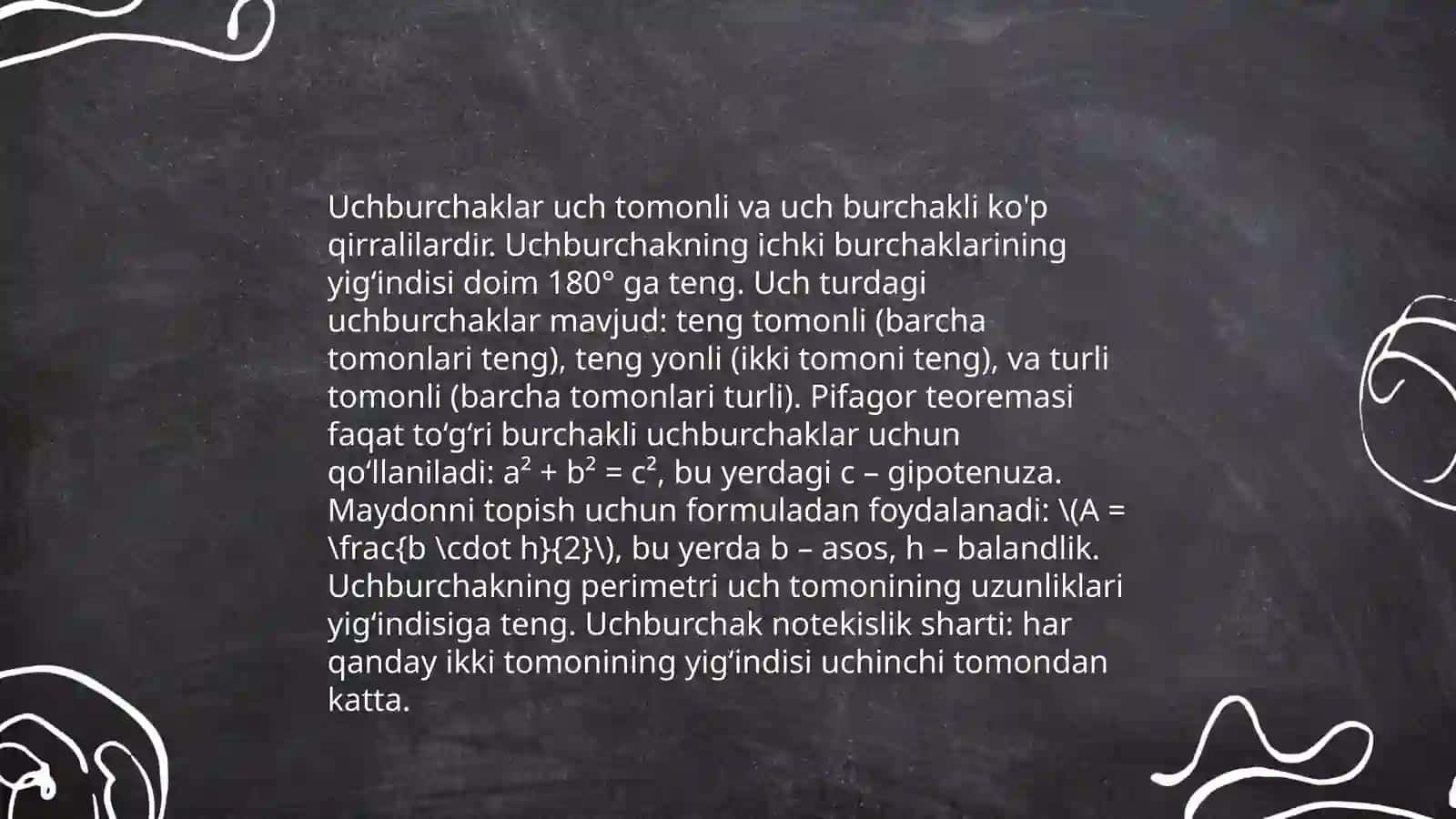 Geometrik masalalar yechish metodlari haqida 4