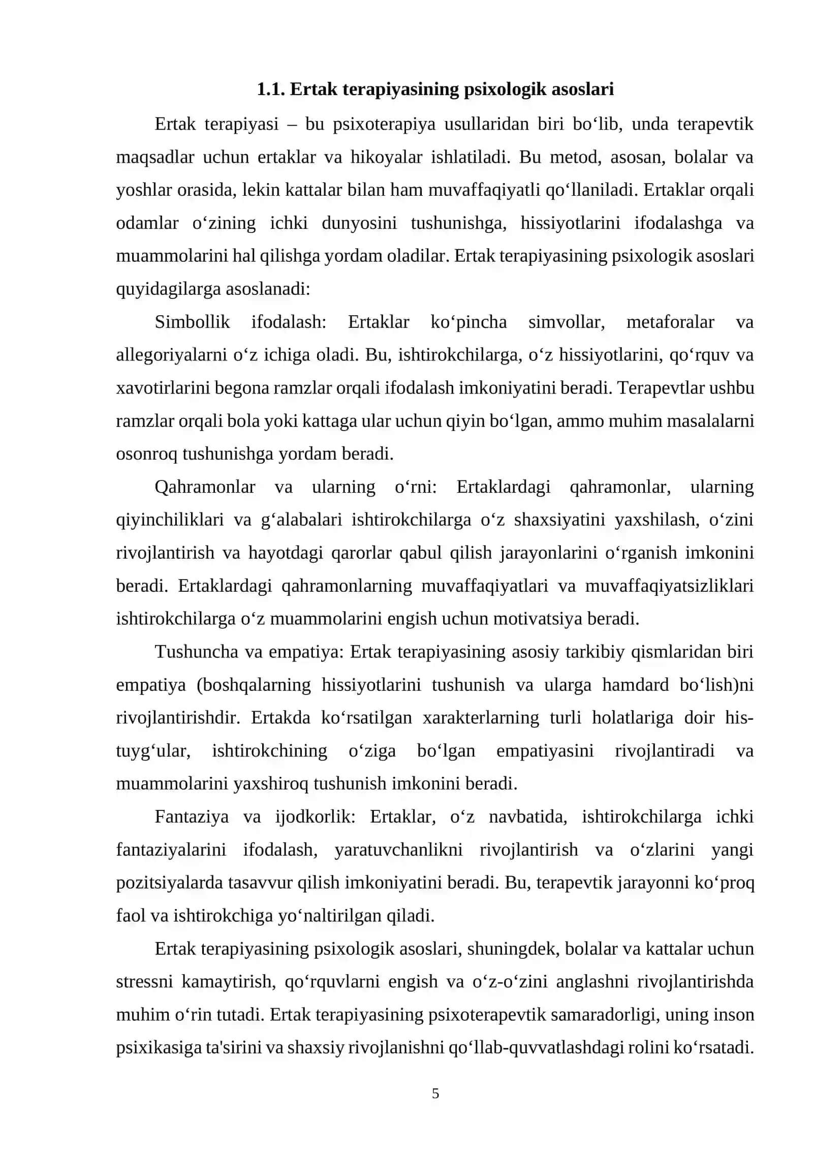 Ertak terapiyasi yordamida ishtirokchilarning emotisonal holatlari 4