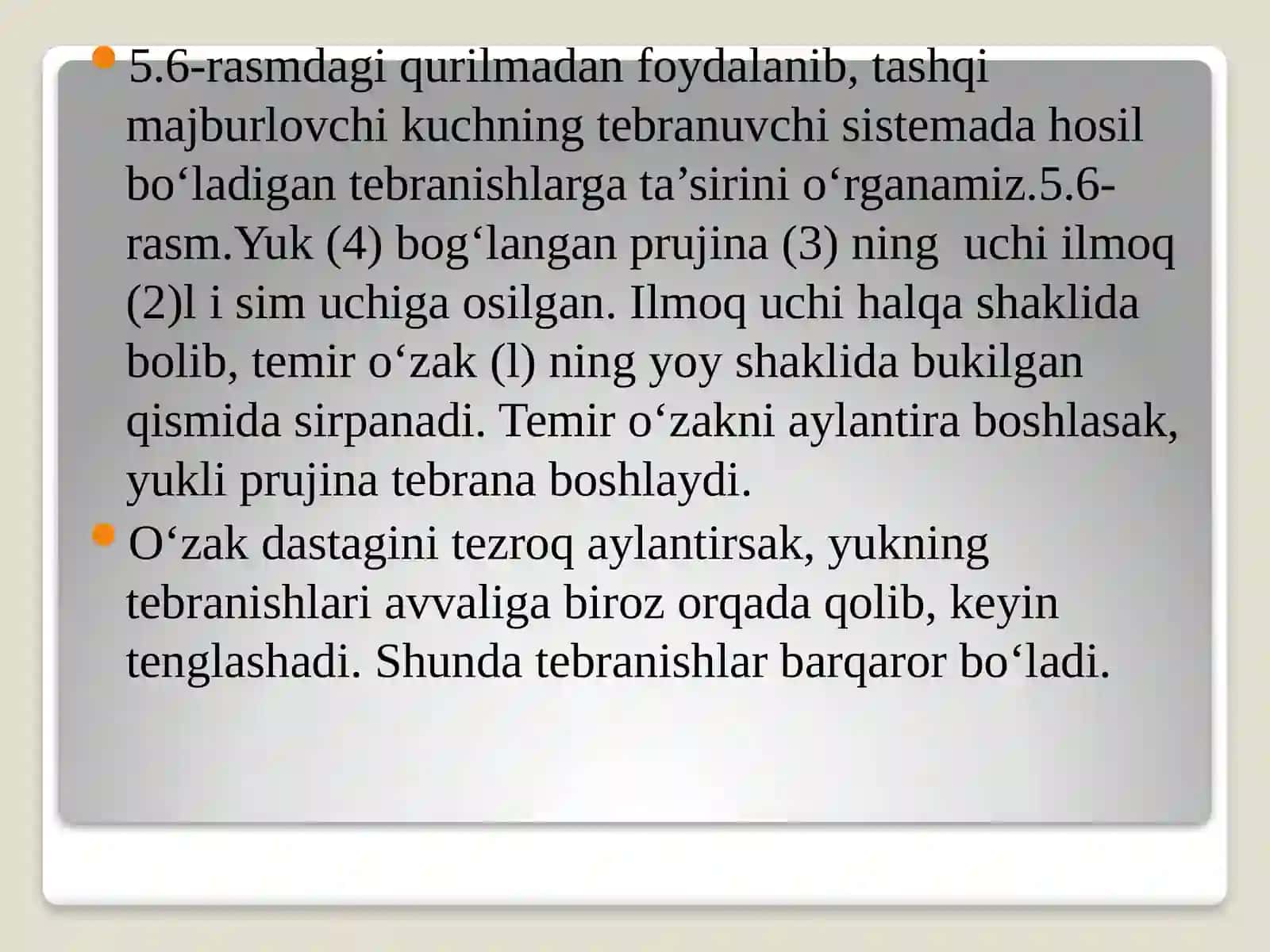 MAJBURIY TEBRANISHLAR. TEXNIKADA REZONANS 4