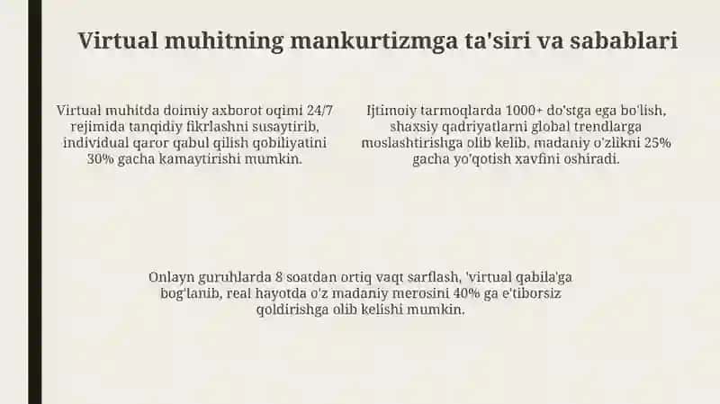 Virtual tutqunlik manqurtlik vazifasi 4