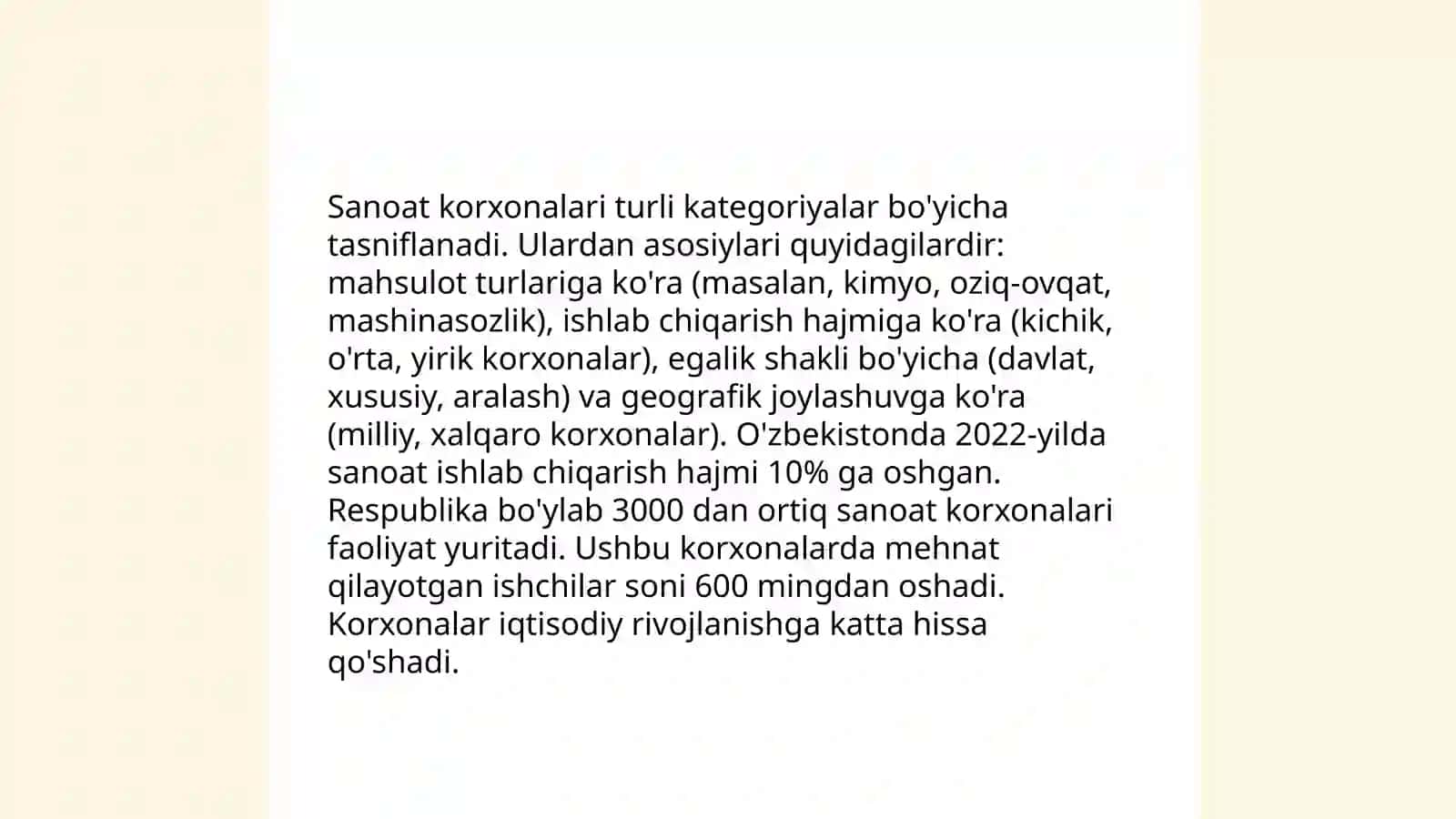 Sanoat korxonalarining belgilari va tuzilmasi 4