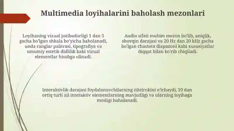 AI vositalariyordamidamultimedialoyihalarinitahlilqilishvataqqoslash 4