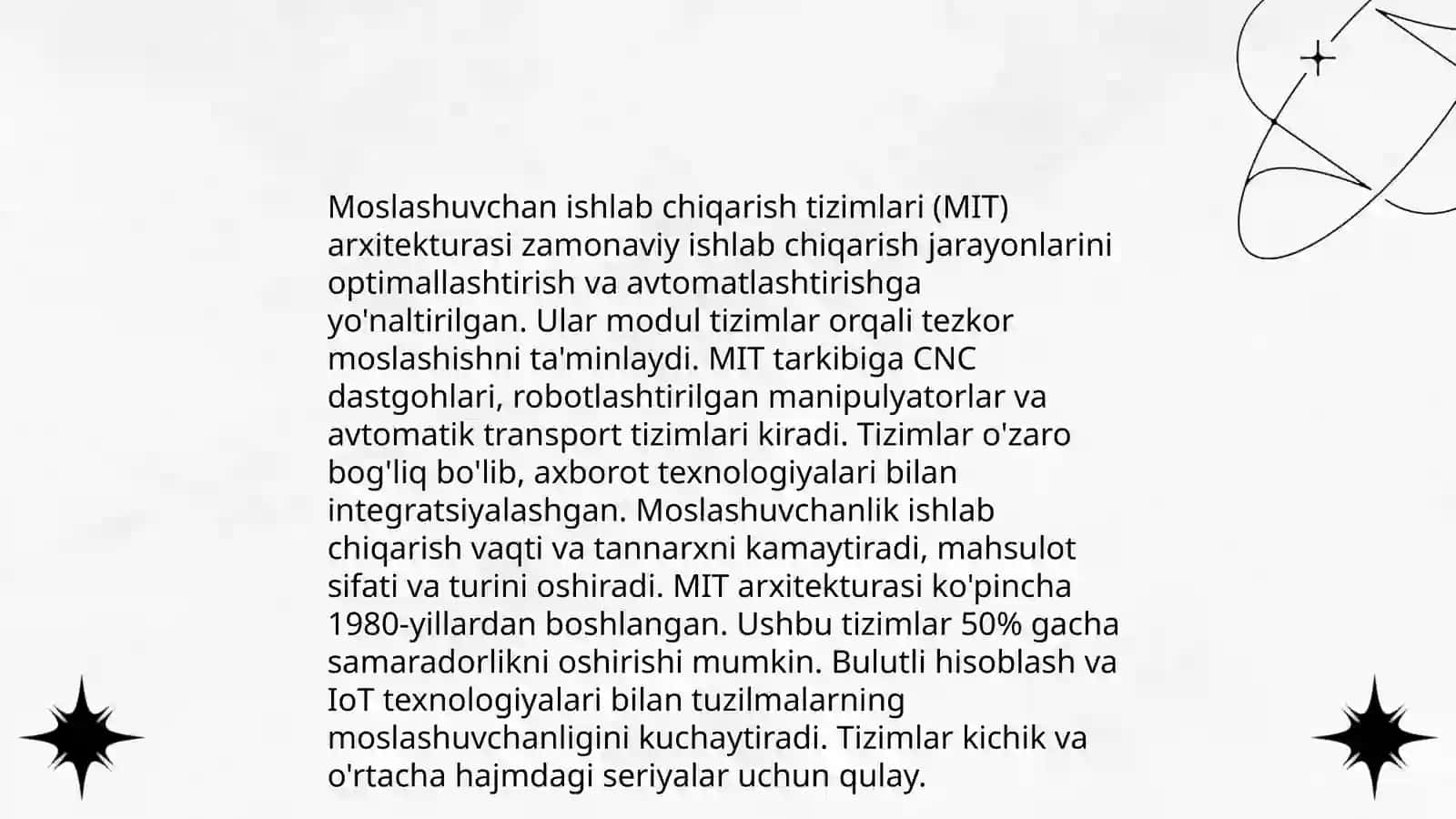 Moslashuvchan ishlab chiqarish modullari 4