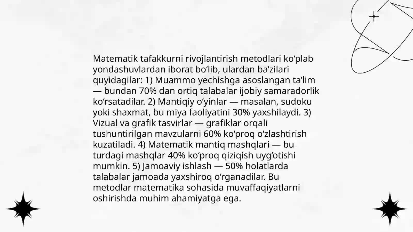 Elementar matematik tasavvurlarni shakllantirish metodikasi fanining nazariy asoslari 4