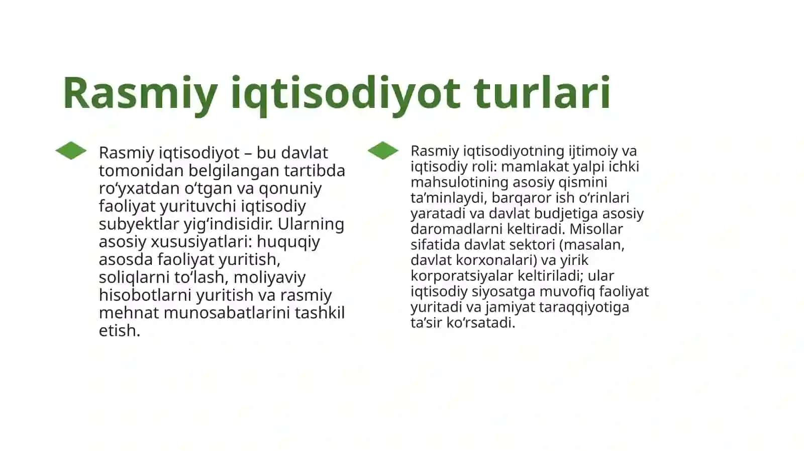 Xufyona igtisodiyot turlarining tasnifi va uni baxolashga nisbatan yondashuvlar 4