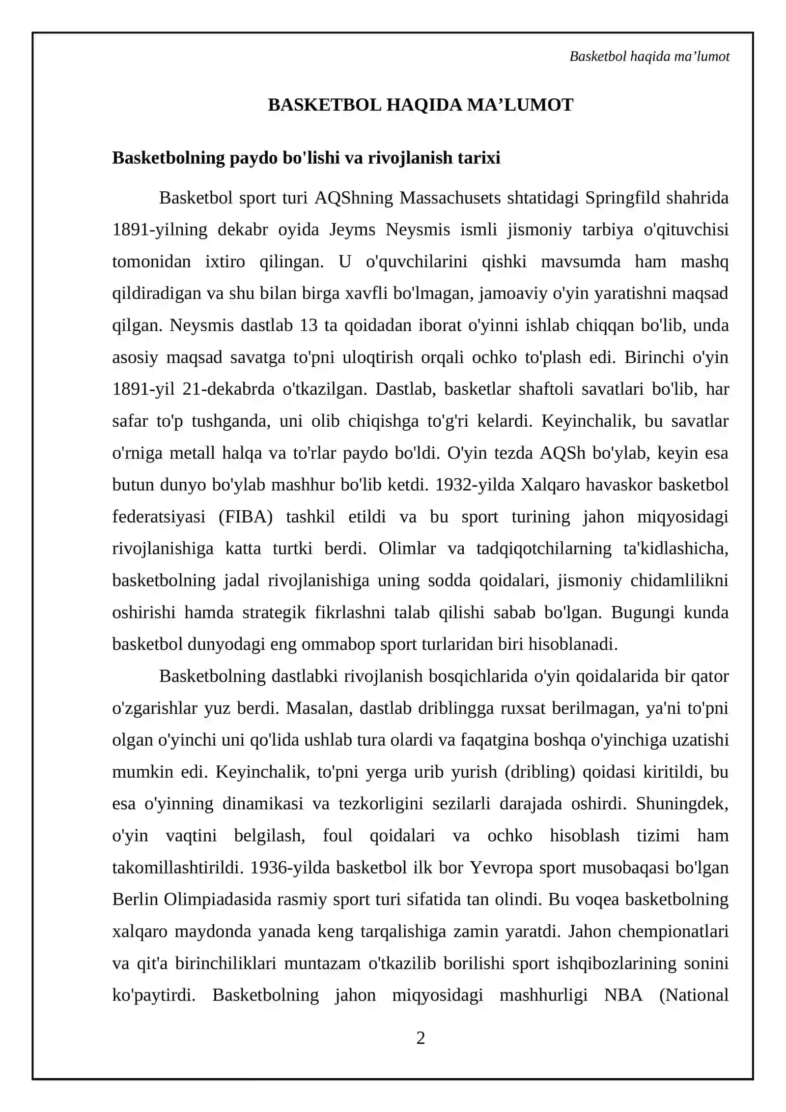 Basketbol haqida maʼlumot 4