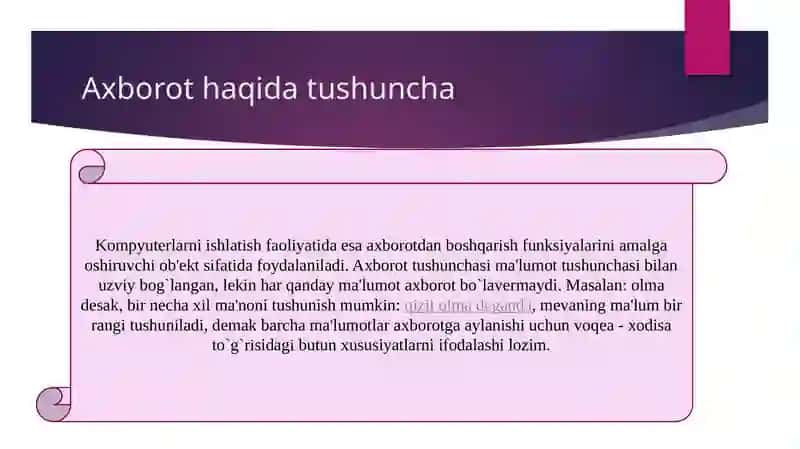 Axborot turlari va ularning tasnifi 4