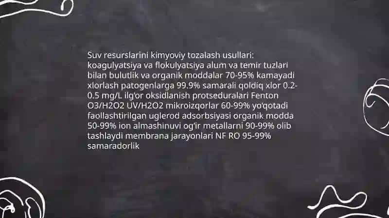 Kimyo fanining atrof-muhitni himoya qilishdagi va ekologik muammolarni hal qilishdagi ahamiyati 4