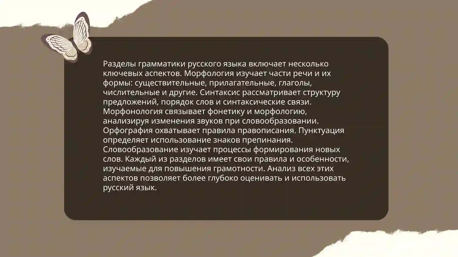 Грамматика и её разделы 4