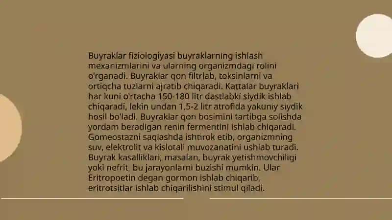 Ayirish tizimi fiziologiyasi 4