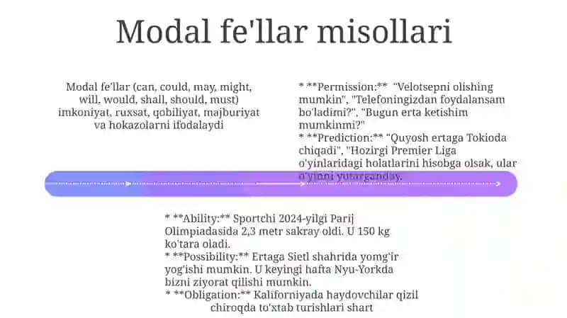Umumiy modal fe'llar 4