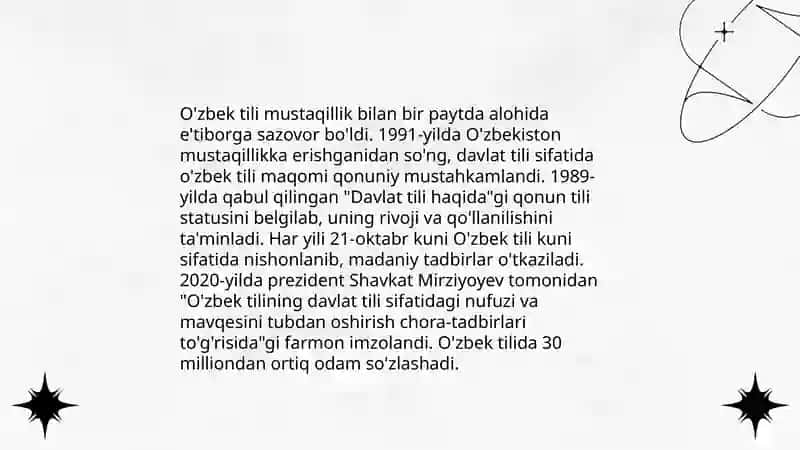 O'zbek tili davlat tili 4