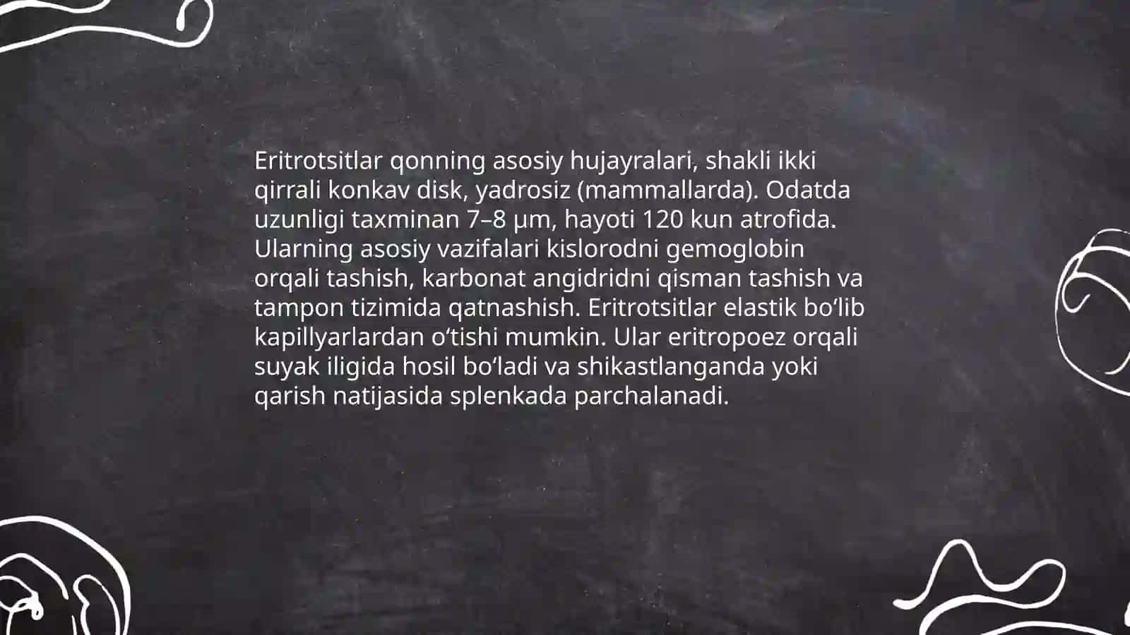 Qonning tarkibi (plazma, eritrotsitlar, leykotsitlar, trombotsitlar) 4