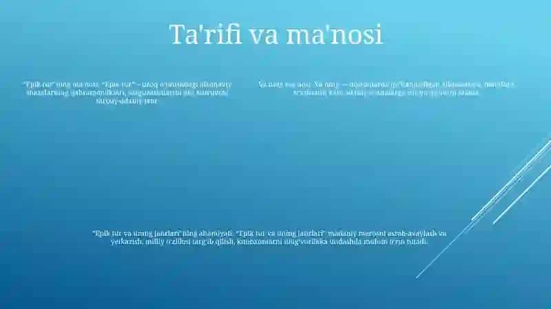 Epik Tur Va Uning Janrlari 4