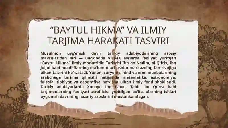 Musulmon uyg‘onish davri haqidagi tarixiy adabiyotlar 4