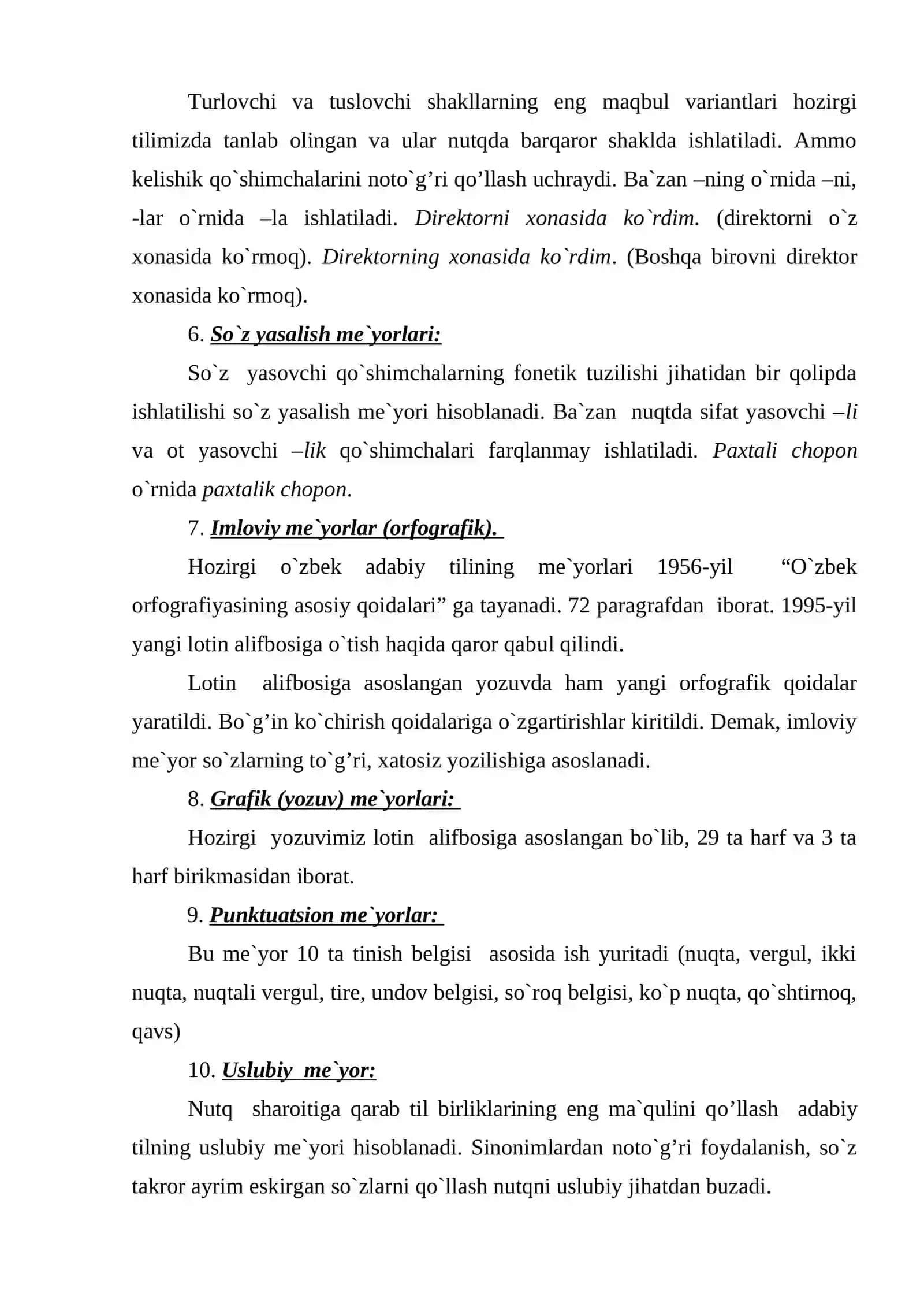 O`zbek adabiy tilining me`yorlari 4